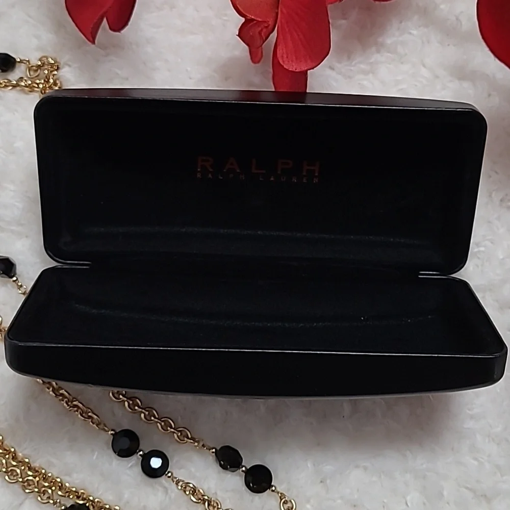 Ralph Lauren Clamshell Hard Case Eyeglasses Sunglasses Large Black Excellent con - Picture 4 of 10